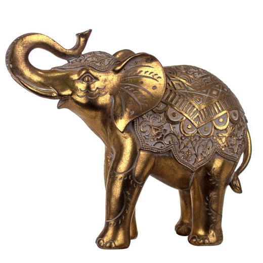 Figura Elefante Medidas: 22 cm x 10 cm x 26 cm  Material: Resina Peso neto: 660 grs.