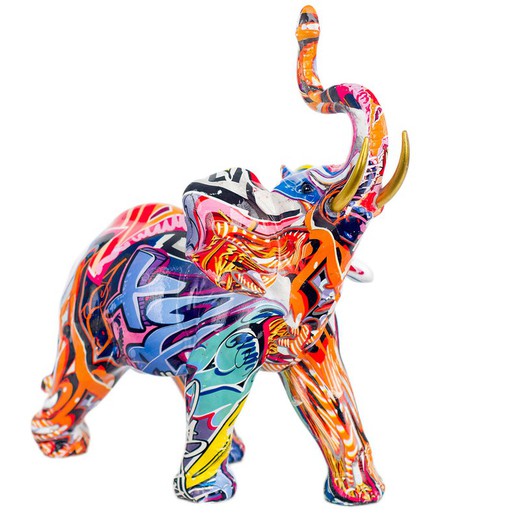 Figura Elefante Medidas: 23 cm x 10 cm x 20 cm  Material: Resina Peso neto: 585 grs.