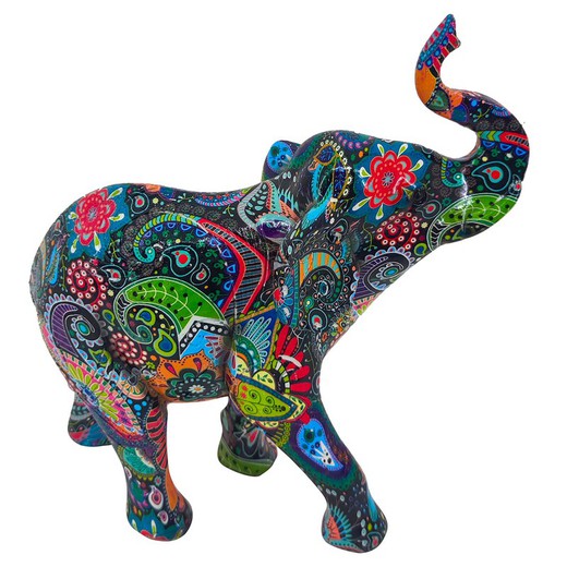 Figura Elefante Medidas: 23 cm x 9 cm x 23 cm  Material: Resina Peso neto: 475 grs.