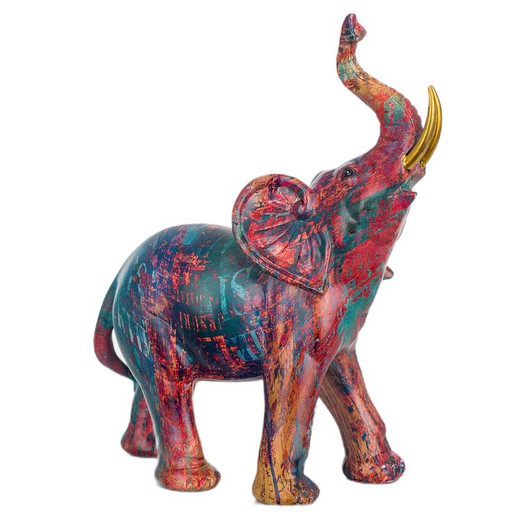 Figura Elefante Medidas: 24,5 cm x 10 cm x 20 cm  Material: Resina Peso neto: 430 grs.