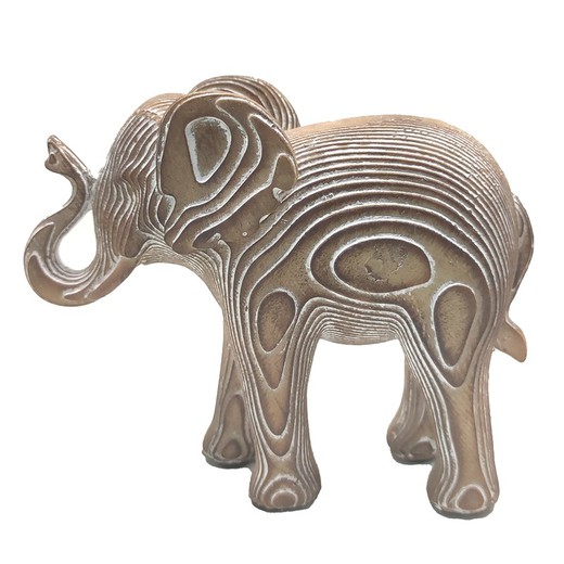 Figura Elefante p. Medidas: 10 cm x 5 cm x 12,5 cm  Material: Resina Peso neto: 150 grs.