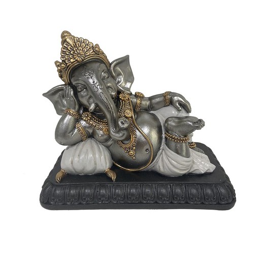 Figura Ganesh Medidas: 14,5 cm x 9,5 cm x 17,5 cm  Material: Resina Peso neto: 400 grs.