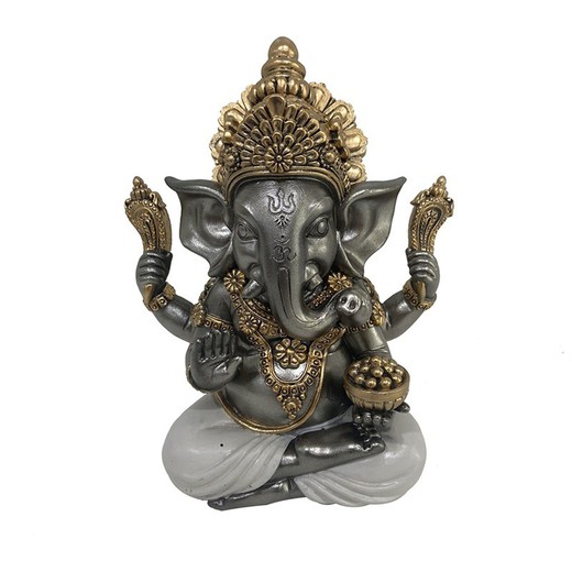 Figura Ganesh Medidas: 17 cm x 10 cm x 13,5 cm  Material: Resina Peso neto: 320 grs.