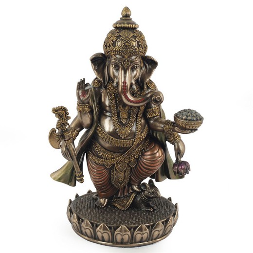 Figura Ganesha Medidas: 19 cm x 9,5 cm x 12 cm  Material: Resina Peso neto: 640 grs.