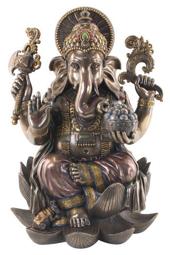 Figura Ganesha Medidas: 54 cm x 38 cm x 40 cm  Material: Resina Peso neto: 14.000 grs.