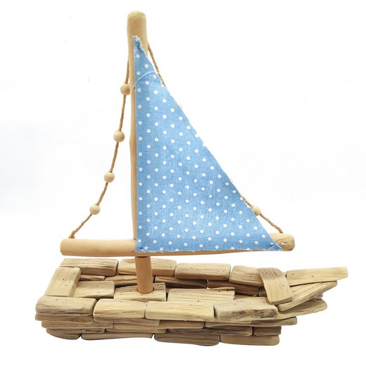 Figura PROMOTION barco Medidas: 36 cm x 12 cm x 32 cm  Material: Madera Peso neto: 660 grs.