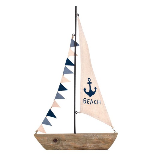 Figura PROMOTION barco Medidas: 37 cm x 5 cm x 25 cm  Material: Madera Peso neto: 210 grs.