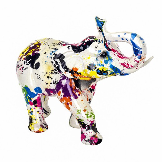 Figura PROMOTION elefante graffiti Medidas: 21 cm x 17 cm x 10 cm  Material: Resina Peso neto: 595 grs.