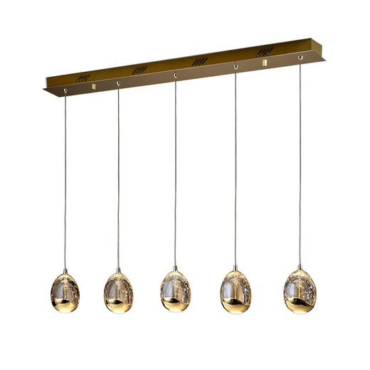 Lampara de techo 5 Led Rocio Oro Schuller