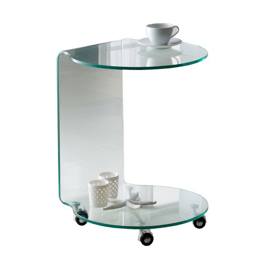 Mesa auxiliar Glass Redonda 45 x 60 x 47 cm Schuller