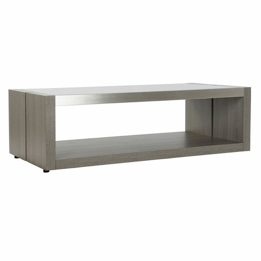 Mesa de Centro DKD Home Decor Cristal Aluminio Roble Cristal Templado (120 x 60 x 37,5 cm)