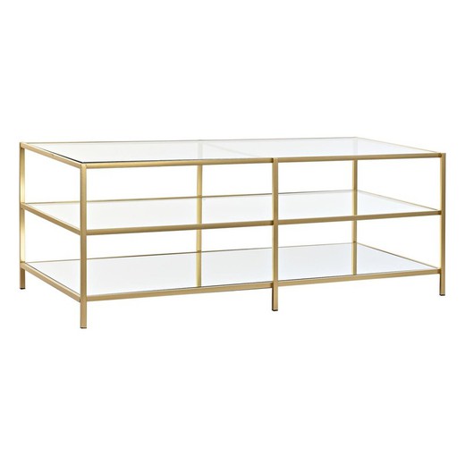 Mesa de Centro DKD Home Decor Dorado 120 x 50 x 45 cm Espejo Metal