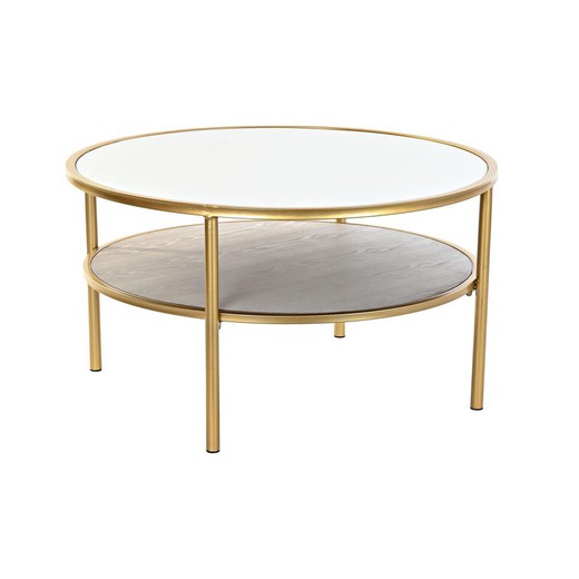 Mesa de Centro DKD Home Decor Glamour Dorado Metal Espejo 87 x 87 x 48 cm