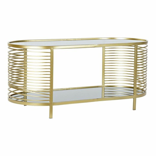 Mesa de Centro DKD Home Decor Metal Cristal 101,5 x 46 x 46 cm