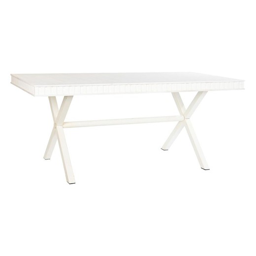 Mesa de Comedor DKD Home Decor Blanco Metal Madera de mango 180 x 90 x 76 cm