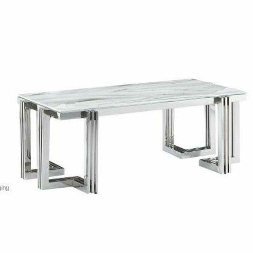 Mesa de Comedor DKD Home Decor Cristal Acero (180 x 90 x 76 cm)