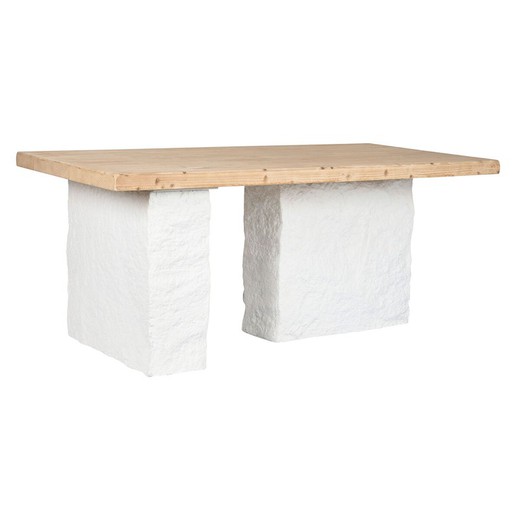 Mesa de Comedor Home ESPRIT Blanco Resina Abeto 180 x 90 x 77 cm