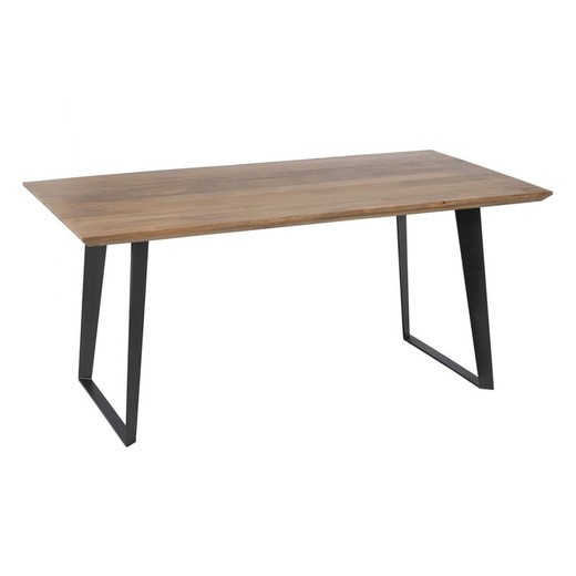 Mesa de Comedor Negro Natural Hierro Madera de mango 170 x 90 x 76 cm