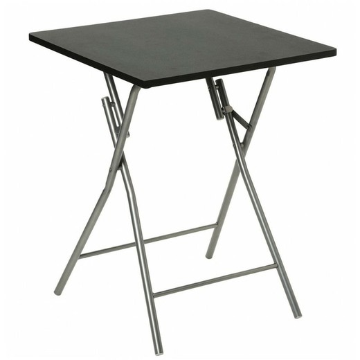 Mesa Plegable Hespéride Negro Rojo Negro/Gris Metal Acero 60 x 60 x 75 cm