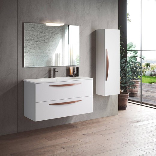 Mueble baño suspendido Arco blanco mate  Visobath