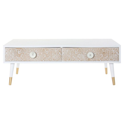 Mueble de TV DKD Home Decor Blanco Abeto Marrón claro (120 x 65 x 42 cm)