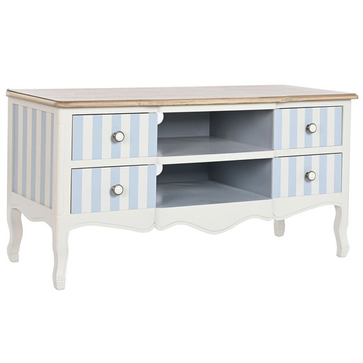 Mueble de TV DKD Home Decor Blanco Azul cielo (120 x 48 x 60 cm)