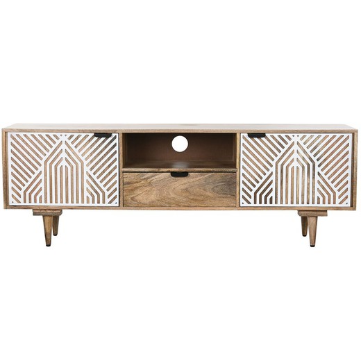 Mueble de TV Home ESPRIT Blanco Madera de mango 160 x 41 x 55 cm