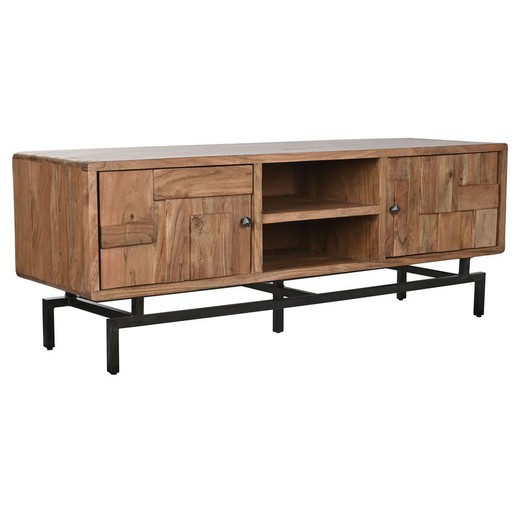 Mueble de TV Home ESPRIT Marrón Metal Acacia 148 x 45 x 55 cm