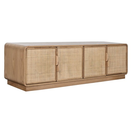 Mueble de TV Home ESPRIT Natural Ratán Roble 157 x 40 x 46 cm