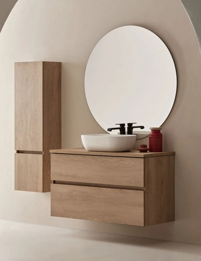 Mueble Deco lux 2 cajones con lavabo sobre encimera Nordico Sanchis