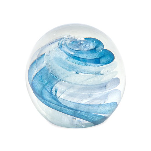 Pisapapeles Cristales Cristalvidrio azul verde Medidas: 8 cm x 8 cm x 8 cm  Material: Cristal, Vidrio Peso neto: 695 grs. — Decosola