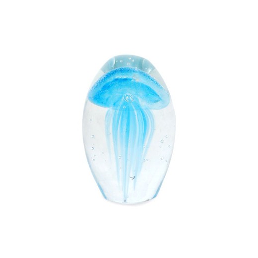 Pisapapeles Cristal medusa azul 10,5 cm x 7 cm x 7 cm 16548 Signes Grimalt