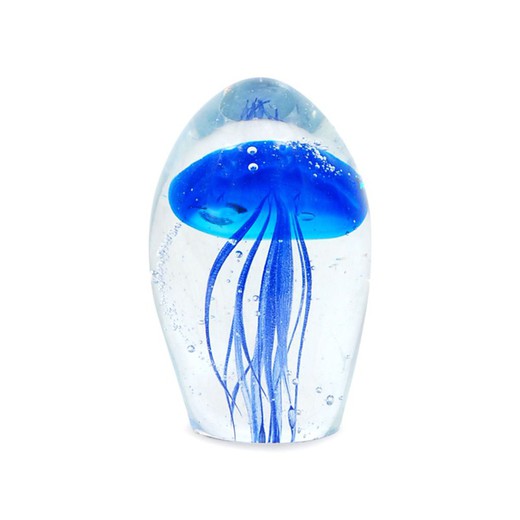 Pisapapeles Cristal medusa azul 9,5 cm x 6 cm x 6 cm 16545 Signes Grimalt