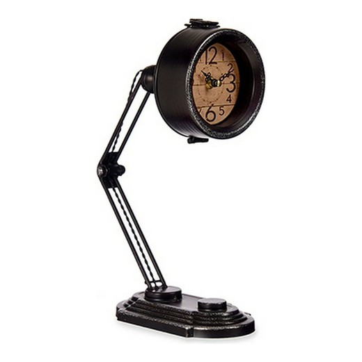 Reloj de Mesa Negro Beige Metal 12 x 34 x 23 cm