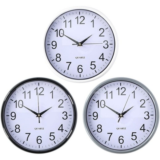 Reloj de Pared Ø 25 x 3 cm Multicolor Polipropileno