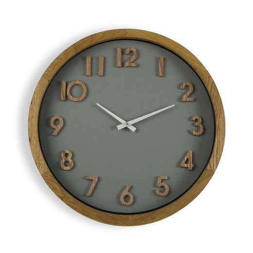 Reloj de Pared Versa 50 cm Madera MDF Madera MDF y cristal