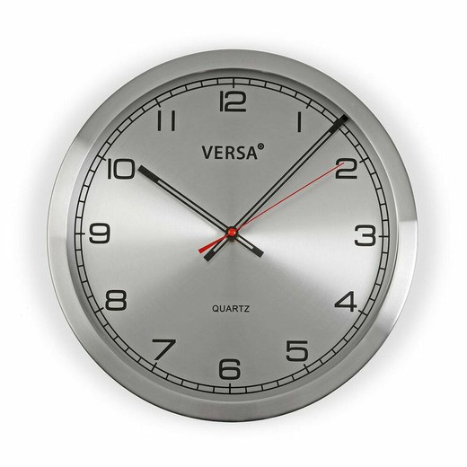 Reloj de Pared Versa Aluminio (4,1 x 30 x 30 cm)