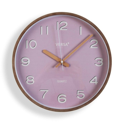 Reloj de Pared Versa Rosa Plástico Cuarzo 4,3 x 30 x 30 cm