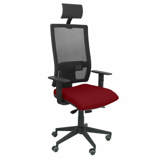 Silla de Oficina con Cabecero Horna bali P&C BALI933 Rojo Granate