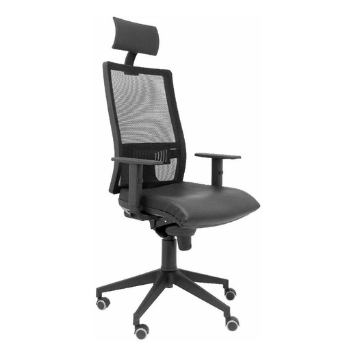 Silla de Oficina con Cabecero Horna  P&C Negro