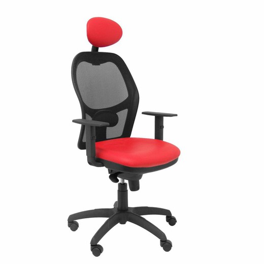 Silla de Oficina con Cabecero Jorquera malla P&C SNSPRJC Rojo