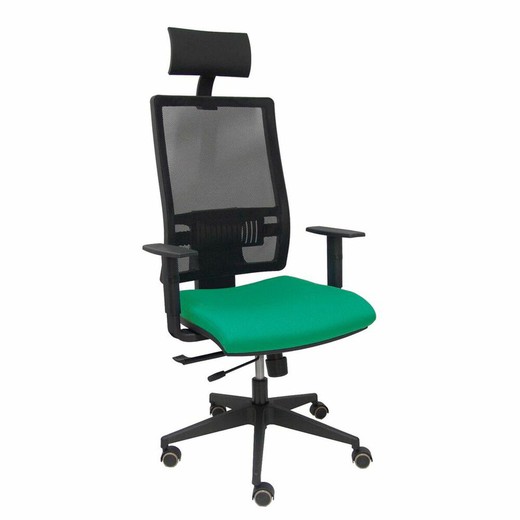 Silla de Oficina con Cabecero P&C B10CRPC Verde Esmeralda