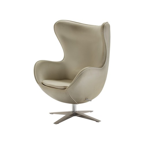 Sillón giratorio Egg Antelina Beige 800 x 820 x 1120 mm Schuller