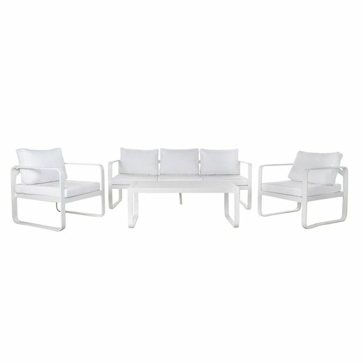 Sofá de Jardín DKD Home Decor Blanco Aluminio 78 cm 184 x 72 x 78 cm