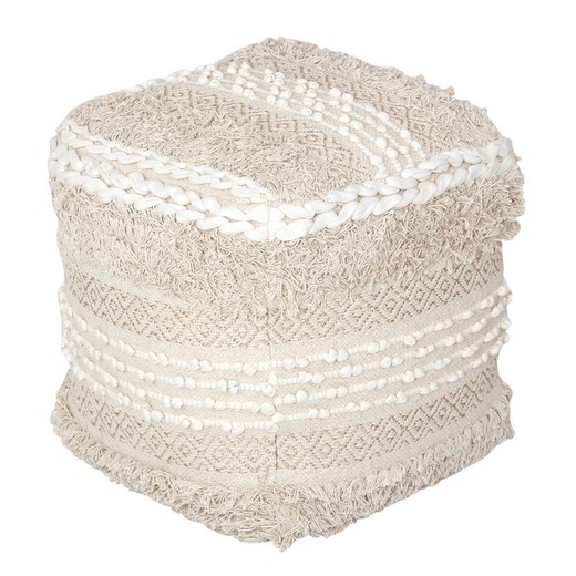 Textil Hogar Puff redondo 40x40 Medidas: 40 cm x 40 cm x 40 cm Material:  70%Algodon 30%Yute Peso neto: 1.800 grs. — Decosola