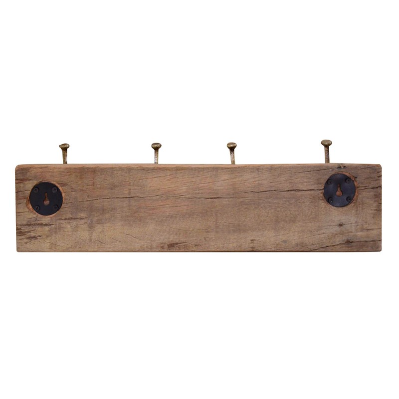 Percha 4 pomos dobles Medidas: 15 cm x 10 cm x 54 cm Material: Madera de  deriva Peso neto: 1.580 grs. — Decosola