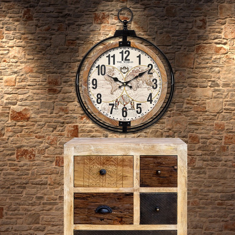 Reloj pared madera 90cm