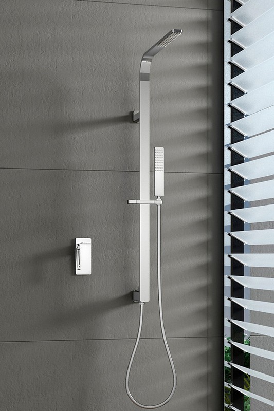 Barra de ducha con grifo termostático LINE cromado - IMEX: calidad