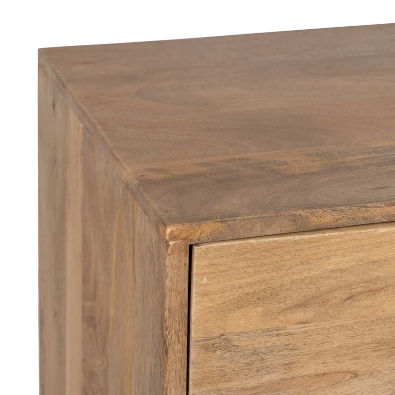 Mueble auxiliar América natural madera ratán 80x40x77 Ixia Regal