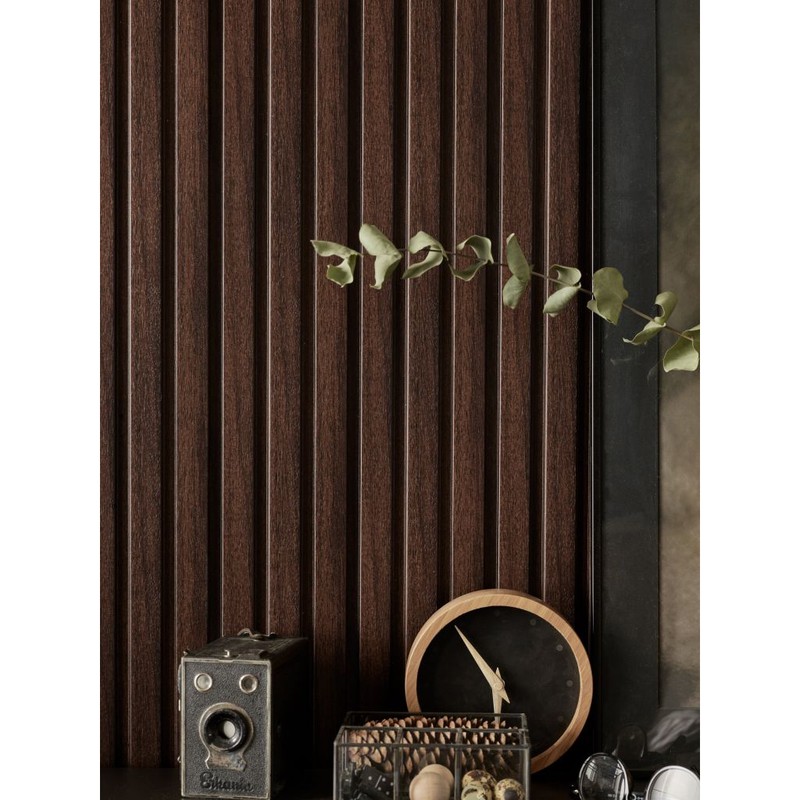 Panel listones de madera liso Blanco Line-L 265x12,2x2,1 cm — Decosola